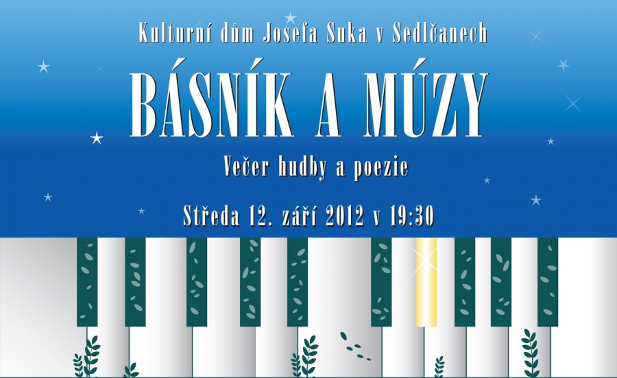 Basník a múzy, večer hudby a poezie Sedlčany