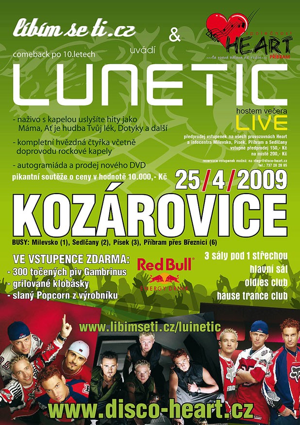 LUNETIC live koncert KOZÁROVICE