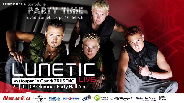 skupina LUNETIC live! Party Hall Arx